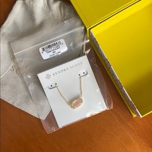 Kendra Scott Elisa Gold Rose Quartz Necklace